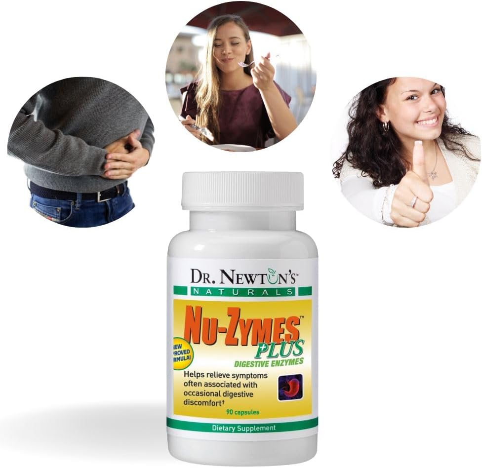 Dr. Newton's Naturals Nu-Zymes Plus: 90 Vegetarian Digestive Enzyme Capsules for SelfCare+