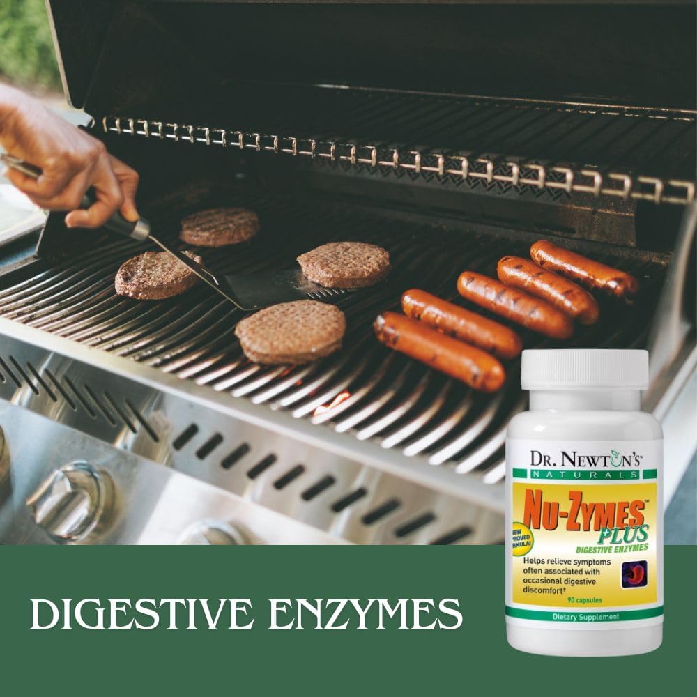 Dr. Newton's Naturals Nu-Zymes Plus: 90 Vegetarian Digestive Enzyme Capsules for SelfCare+