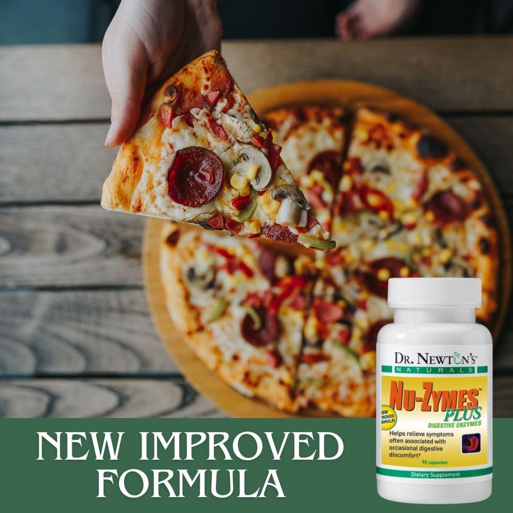 Dr. Newton's Naturals Nu-Zymes Plus: 90 Vegetarian Digestive Enzyme Capsules for SelfCare+