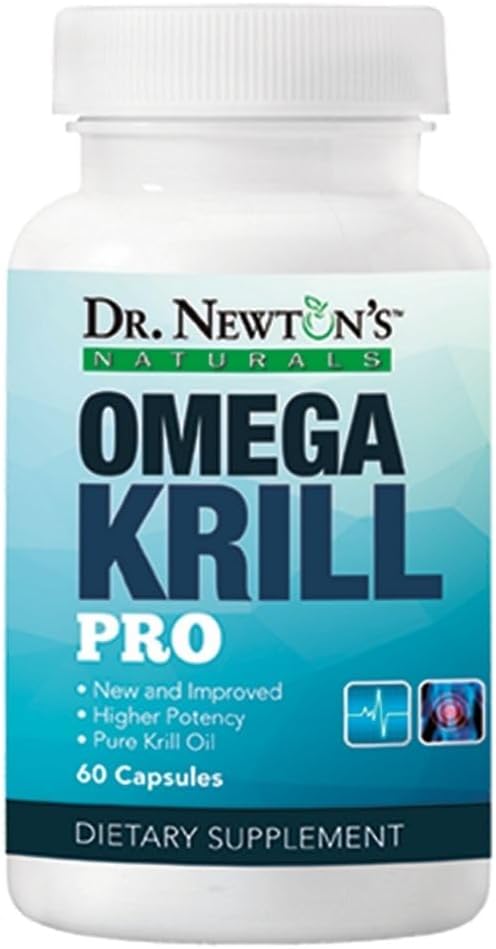 Dr. Newton’s Naturals OmegaKrill Pro EPA & DHA Softgels for Brain, Joints, and Eyes - Omega 3 from Pristine Krill Oil - 60 Count