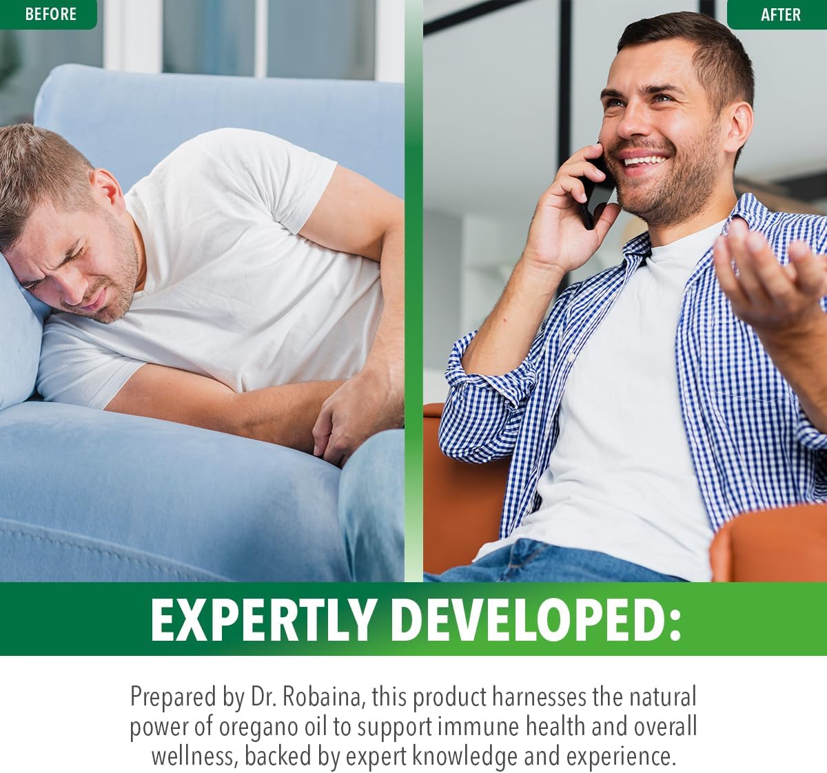 Dr. Robaina Organic Oregano Oil - High Carvacrol for Immune & Digestive Support - Cold-Pressed, Vegan - Greek Subsp. Hirtum