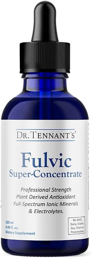 Dr. Tennant's Fulvic Super-Concentrate Liquid - Recharges Cell Membranes & Supports Cellular Health - 120 Day Supply
