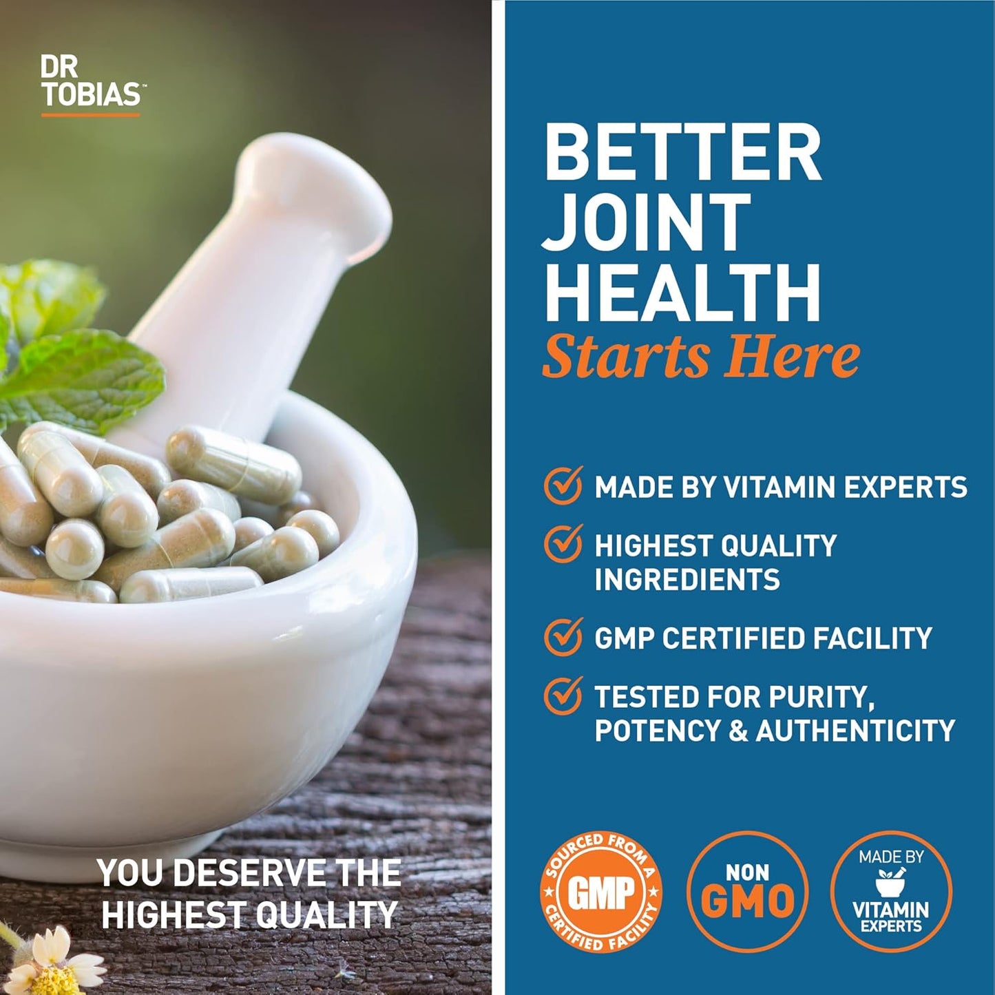 Dr. Tobias 14 Day Cleanse & Joint Support Supplement with Fiber, Probiotics, & Glucosamine - Gut & Joint Health for Men & Women