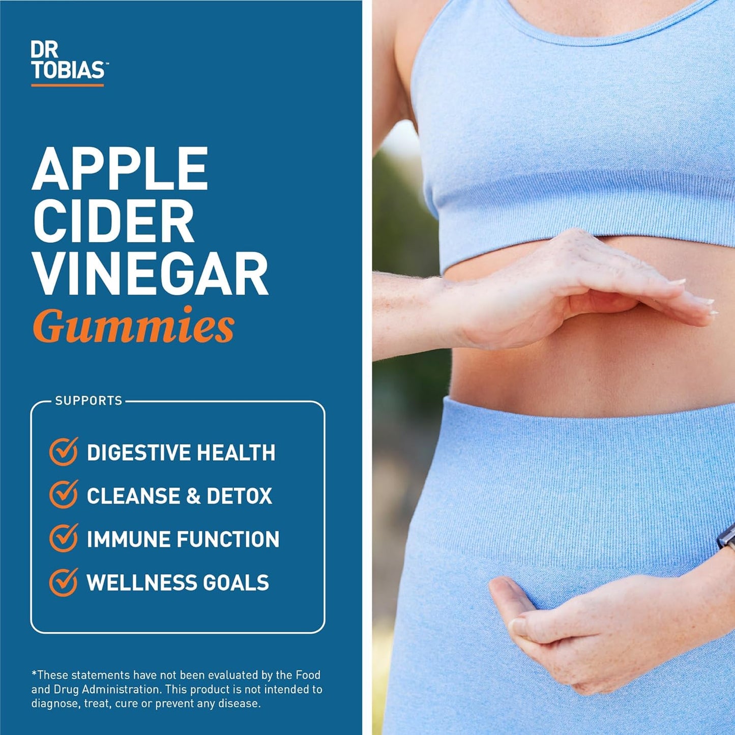 Dr. Tobias Adult Multivitamin & ACV Gummies for Energy, Immunity, Gut Health - 42 Fruits & Veggies, Probiotics, Folate, B12