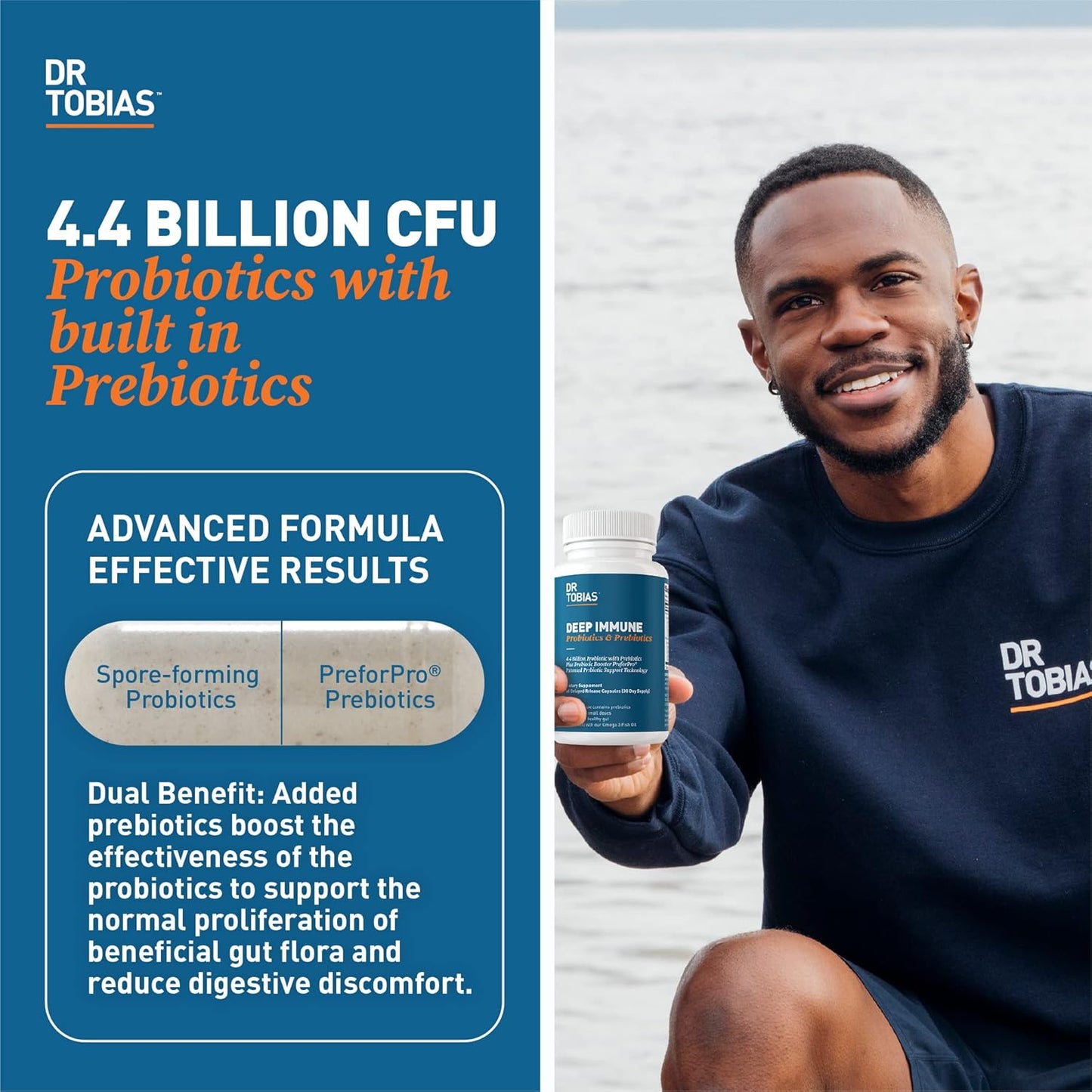 Dr. Tobias Deep Immune Probiotics & Prebiotics with DIM Complex for Digestive Health, Gut Immune Function, Hormone Balance