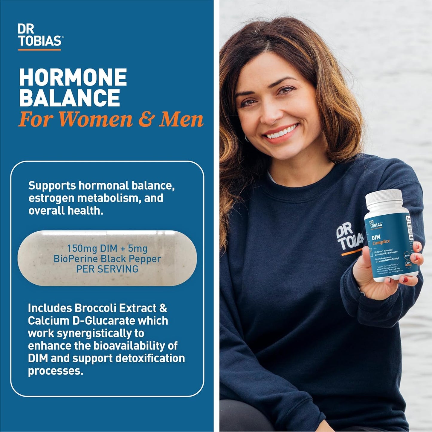 Dr. Tobias Deep Immune Probiotics & Prebiotics with DIM Complex for Digestive Health, Gut Immune Function, Hormone Balance