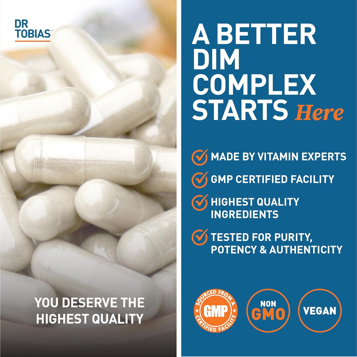 Dr. Tobias Deep Immune Probiotics & Prebiotics with DIM Complex for Digestive Health, Gut Immune Function, Hormone Balance