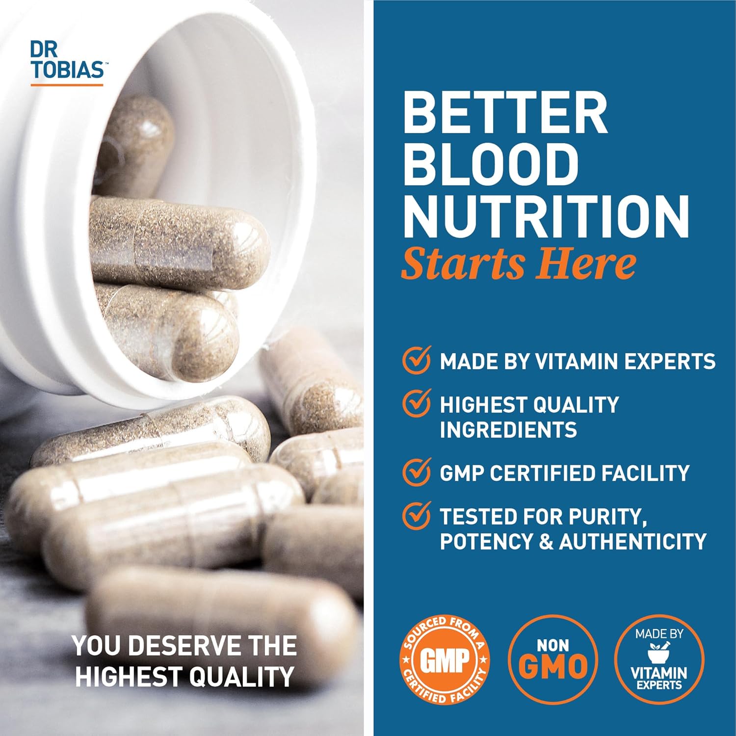 Dr. Tobias Immune Probiotics & Prebiotics with Hibiscus Flower for Digestive Health and Blood Pressure Support