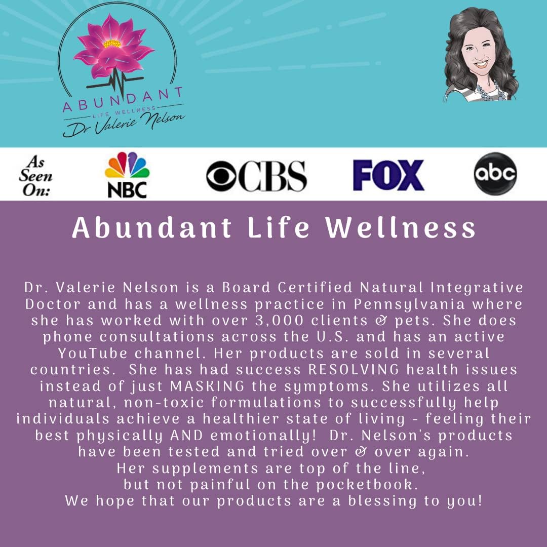 Dr. Valerie Nelson's Abundant Life Wellness Candida Support Capsules - Promotes Digestive Health and Intestinal Balance - 180 Count
