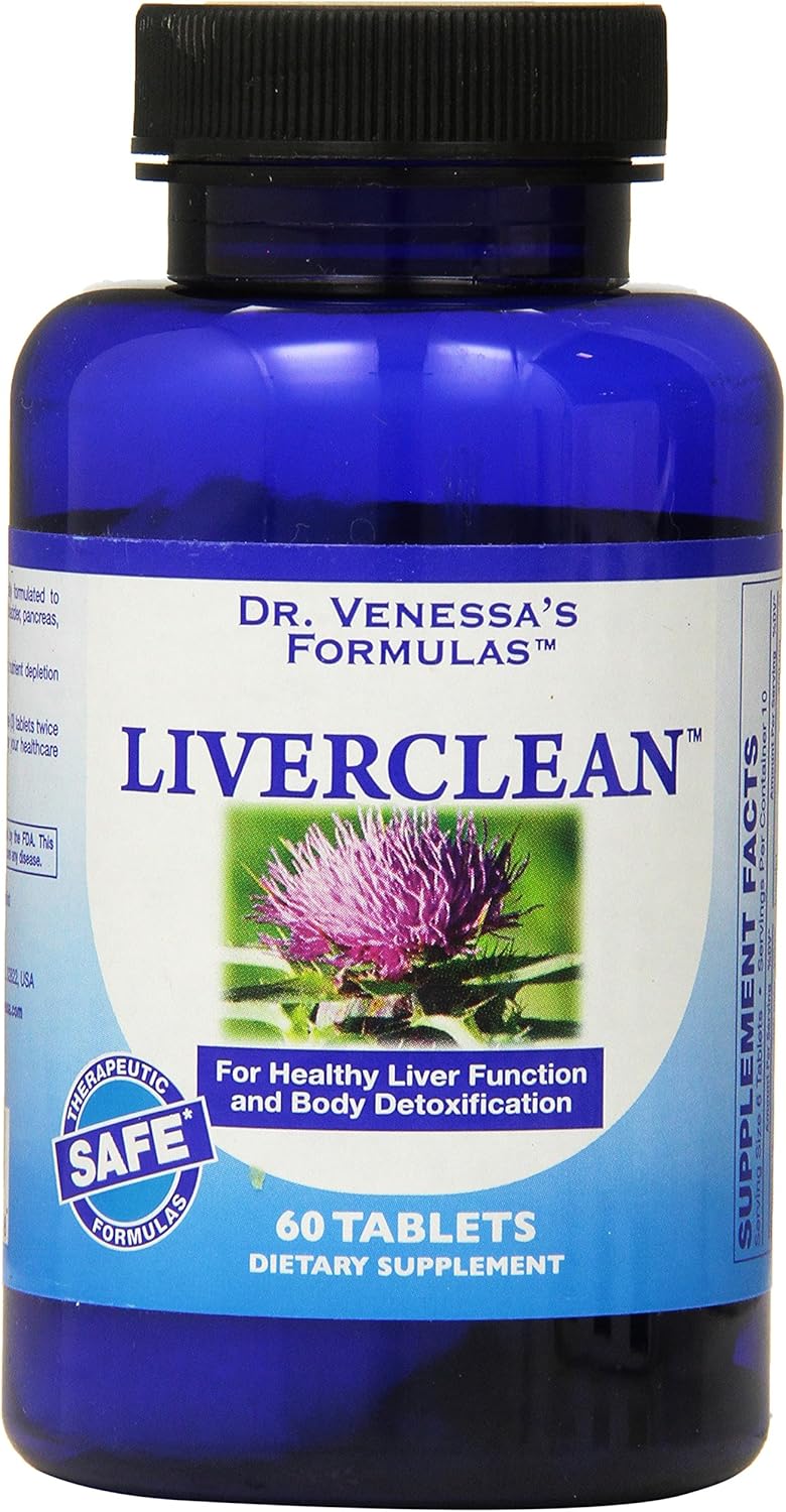 Dr. Venessa's Liver Clean Tablets - 60 Count Bottle for Liver Health and Detoxification