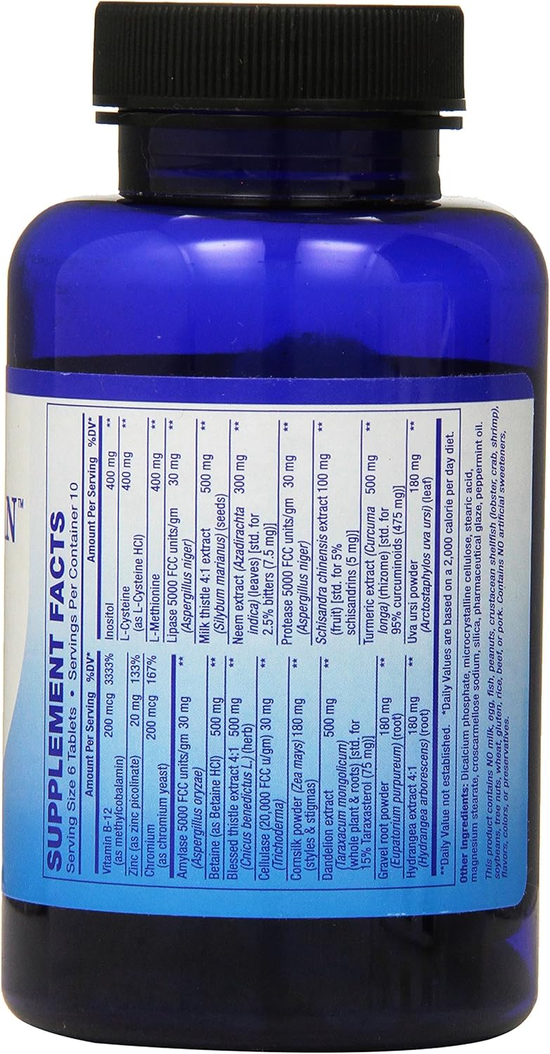 Dr. Venessa's Liver Clean Tablets - 60 Count Bottle for Liver Health and Detoxification