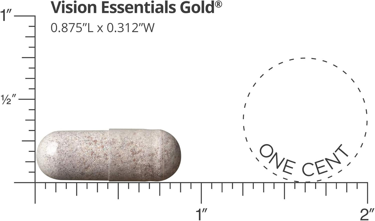 Dr. Whitaker Vision Essentials Gold: Eye Health Supplement with Lutein, Zeaxanthin, Taurine - Supports Macular Health, Blue Light Protection - 120 Capsules