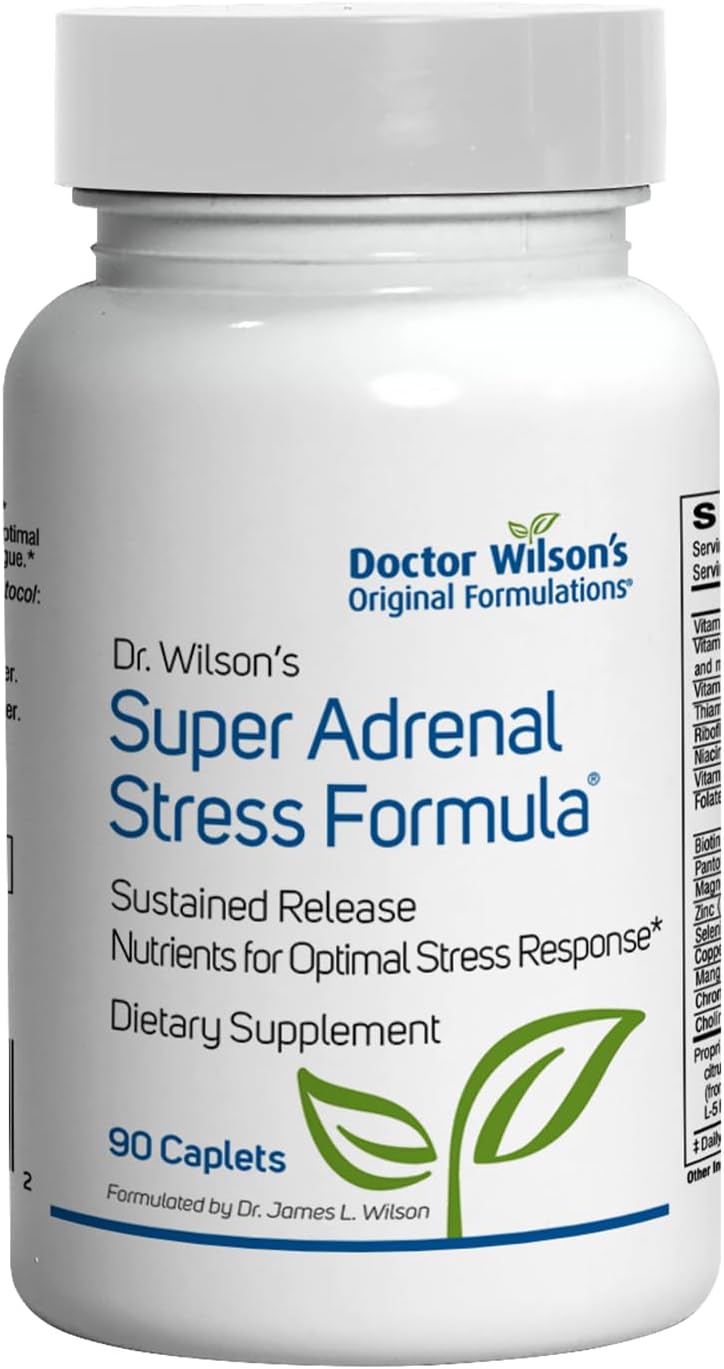 Dr. Wilson's Super Adrenal Stress Formula - Sustained Release Nutrients for Daily Support - 90 Caplets