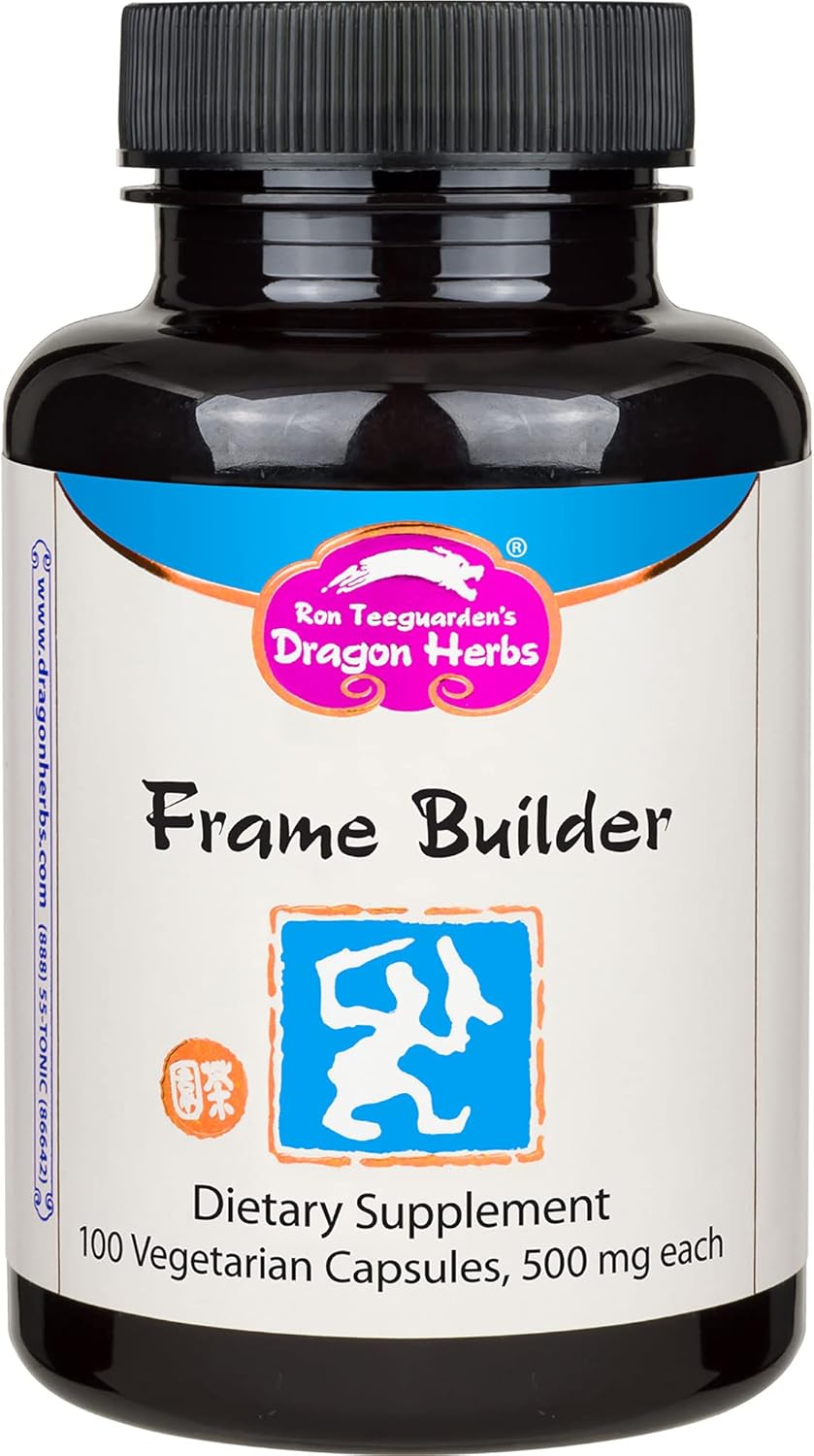 Dragon Herbs Frame Builder Capsules - 100 Capsules, 500mg - Herbal Supplement for Strengthening Bones and Joints