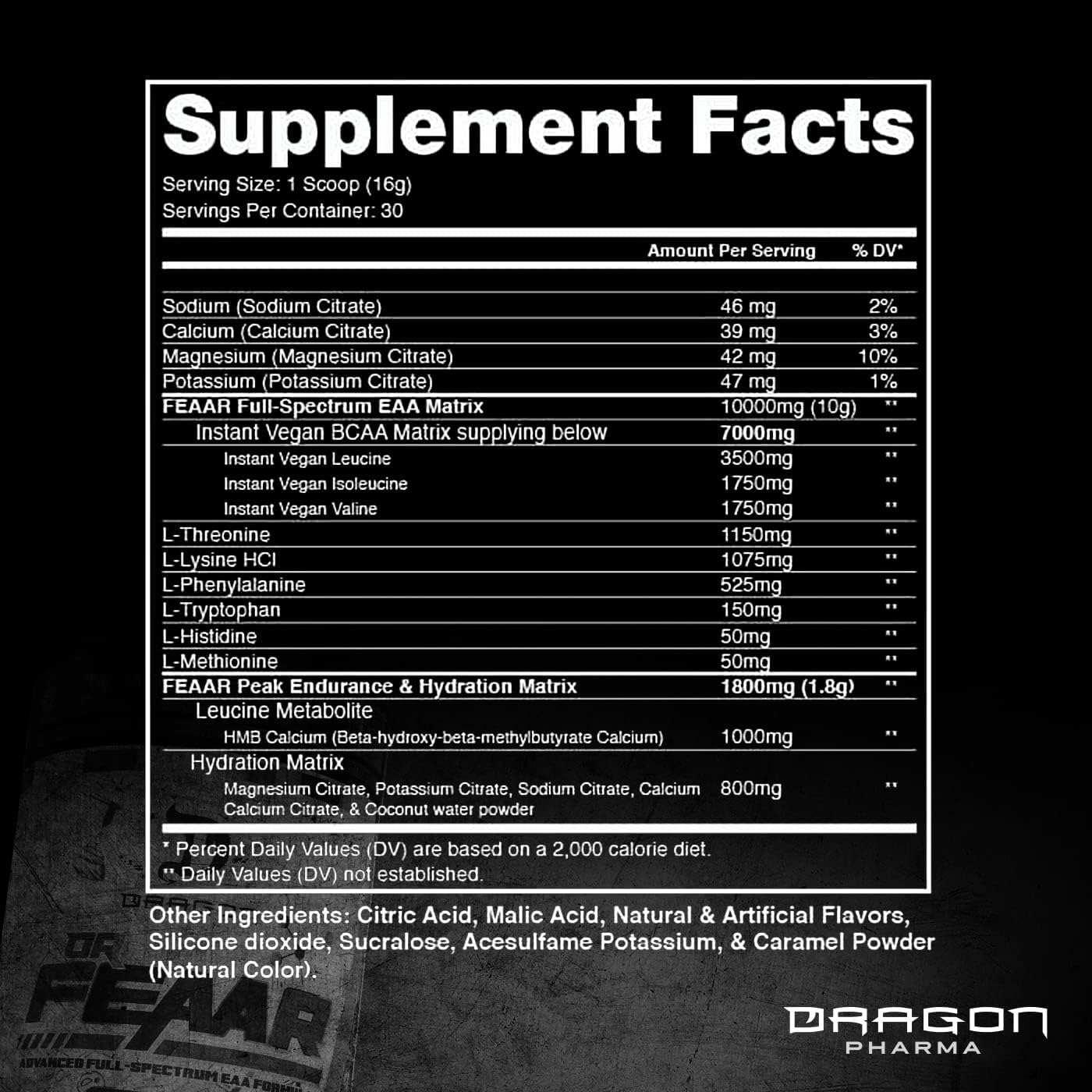 Dragon Pharma Dr. FEAAR EAA Matrix for Muscle Protein Synthesis and Recovery (30 Servings, Apple Juice)