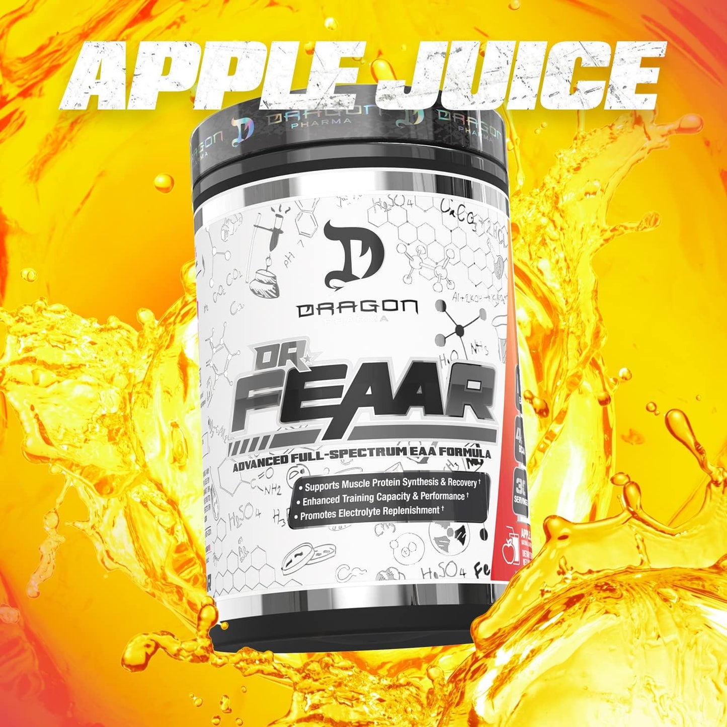 Dragon Pharma Dr. FEAAR EAA Matrix for Muscle Protein Synthesis and Recovery (30 Servings, Apple Juice)