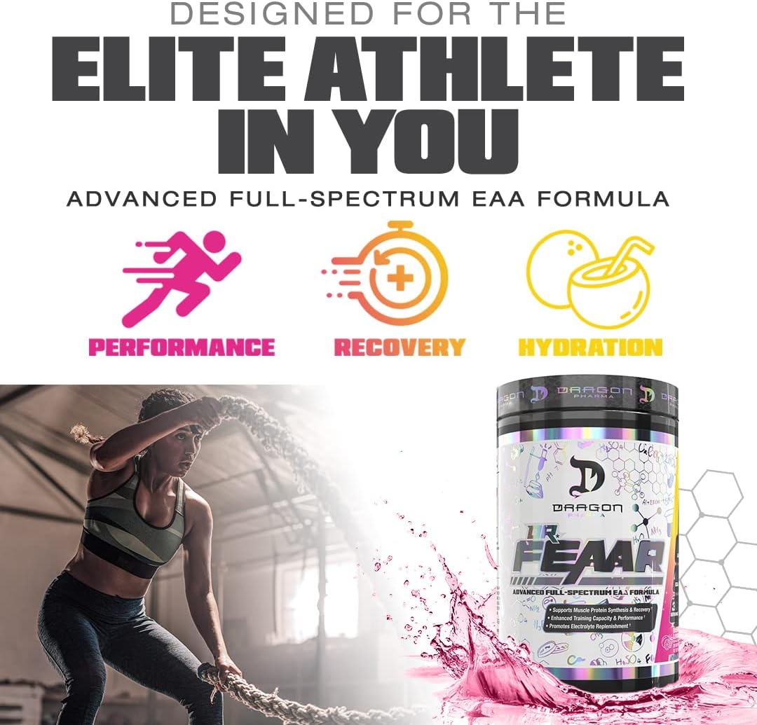 Dragon Pharma Dr. FEAAR EAA Matrix for Muscle Protein Synthesis and Recovery (30 Servings, Apple Juice)