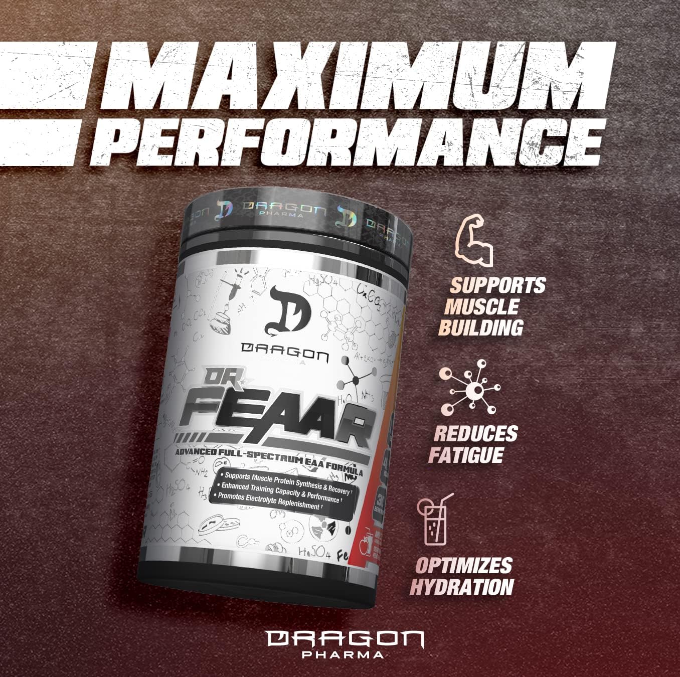 Dragon Pharma Dr. FEAAR EAA Matrix for Muscle Protein Synthesis and Recovery (30 Servings, Apple Juice)