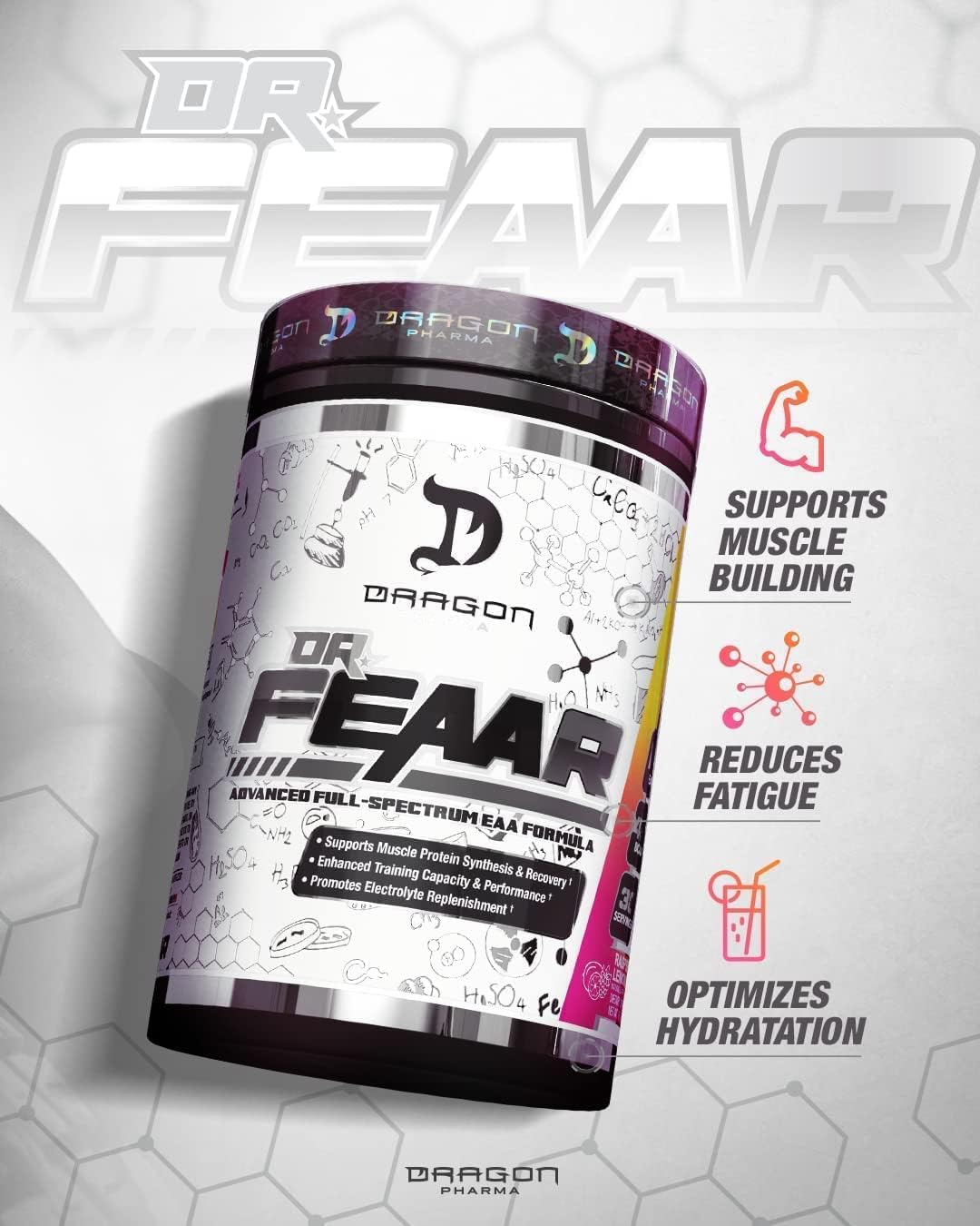 Dragon Pharma Dr. FEAAR EAA Matrix for Muscle Protein Synthesis and Recovery (30 Servings, Apple Juice)