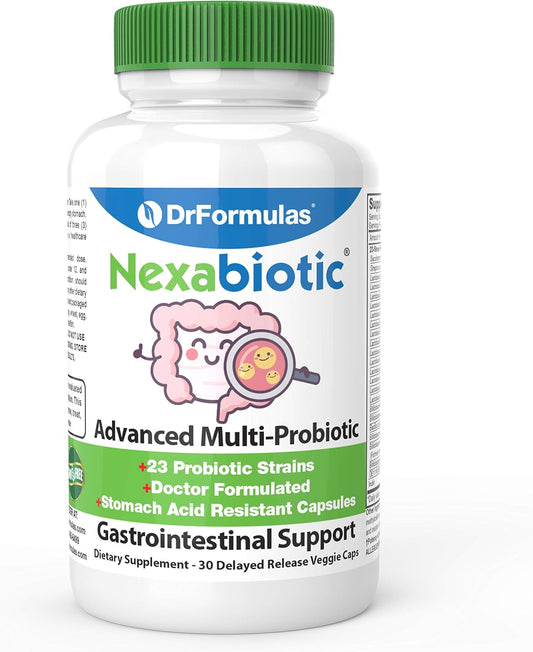 DrFormulas Nexabiotic 23 Multi Probiotic with 17.25 Billion CFUs - Formulated for Women and Men with Key Probiotic Strains