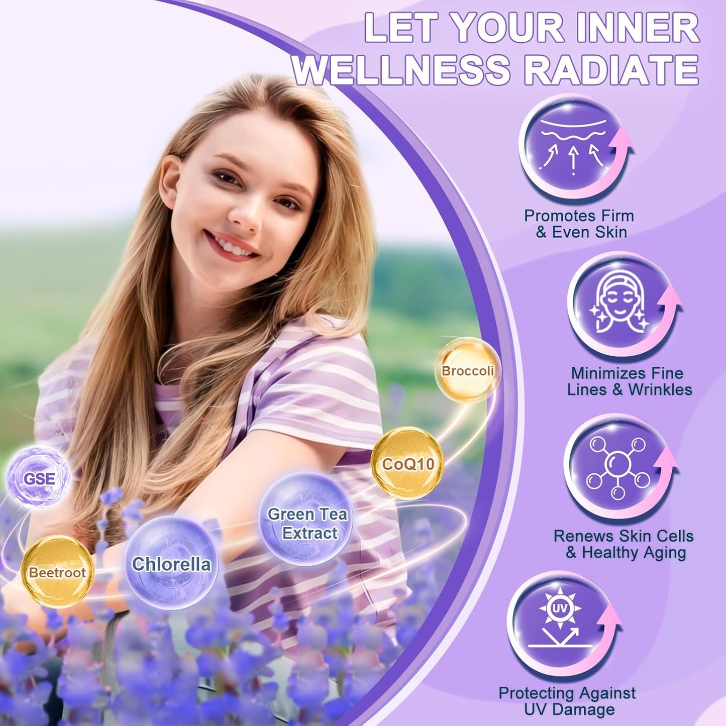 DRFOSTER Collagen Peptides Powder Packets - Women's Multi Collagen Type I, II, III, V, X with Antioxidants, Vitamin C & E - Non-GMO, 30 Sticks