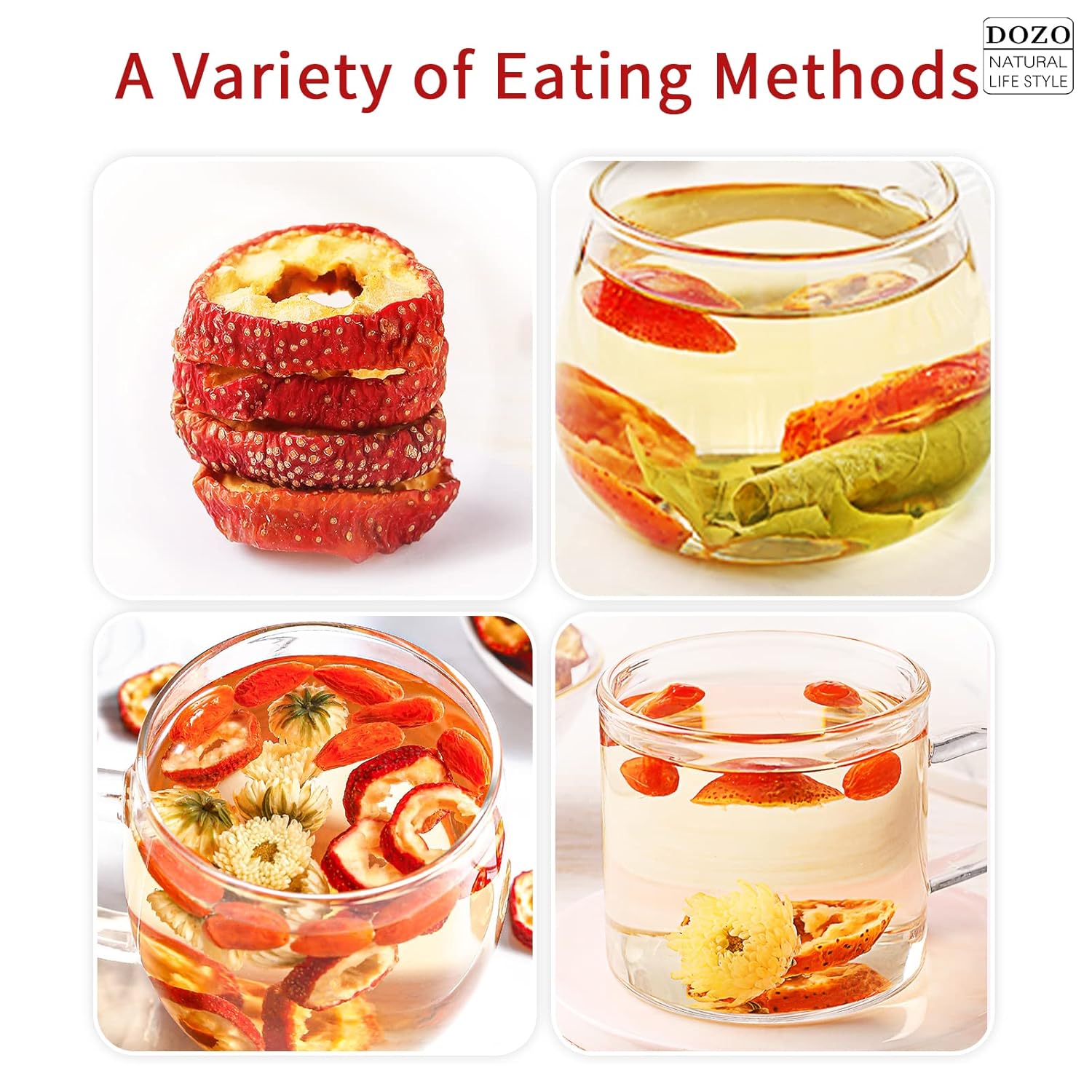 Dried Hawthorn Berries Tea Slices | 8.46oz/240g | Seedless Shanzha | Premium Quality Hawthorn Berry Supplement