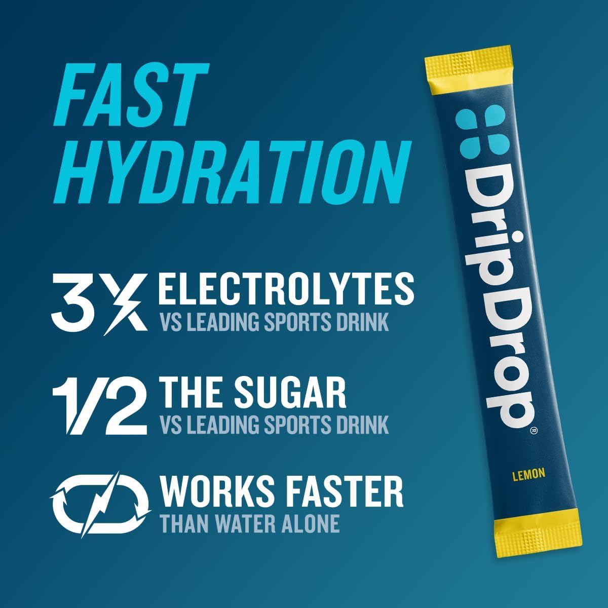 DripDrop Hydration Variety Pack: Electrolyte Drink Mix Powder Packets - Watermelon, Berry, Lemon, Orange - 32 Sticks, Non-GMO, Gluten Free, Vegan