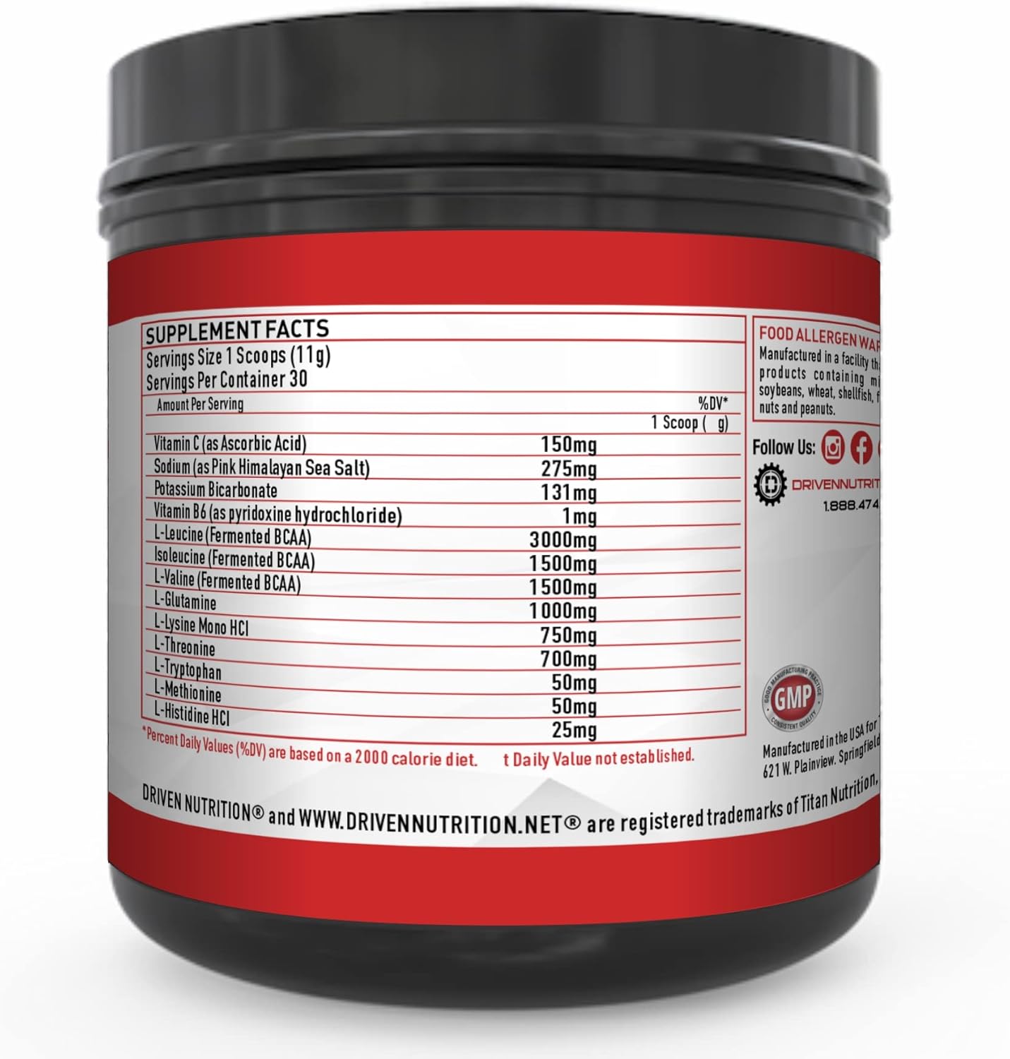 Driven Nutrition Driven EAA - Passion Power Essential Amino Acid Drink, Full Spectrum Formula