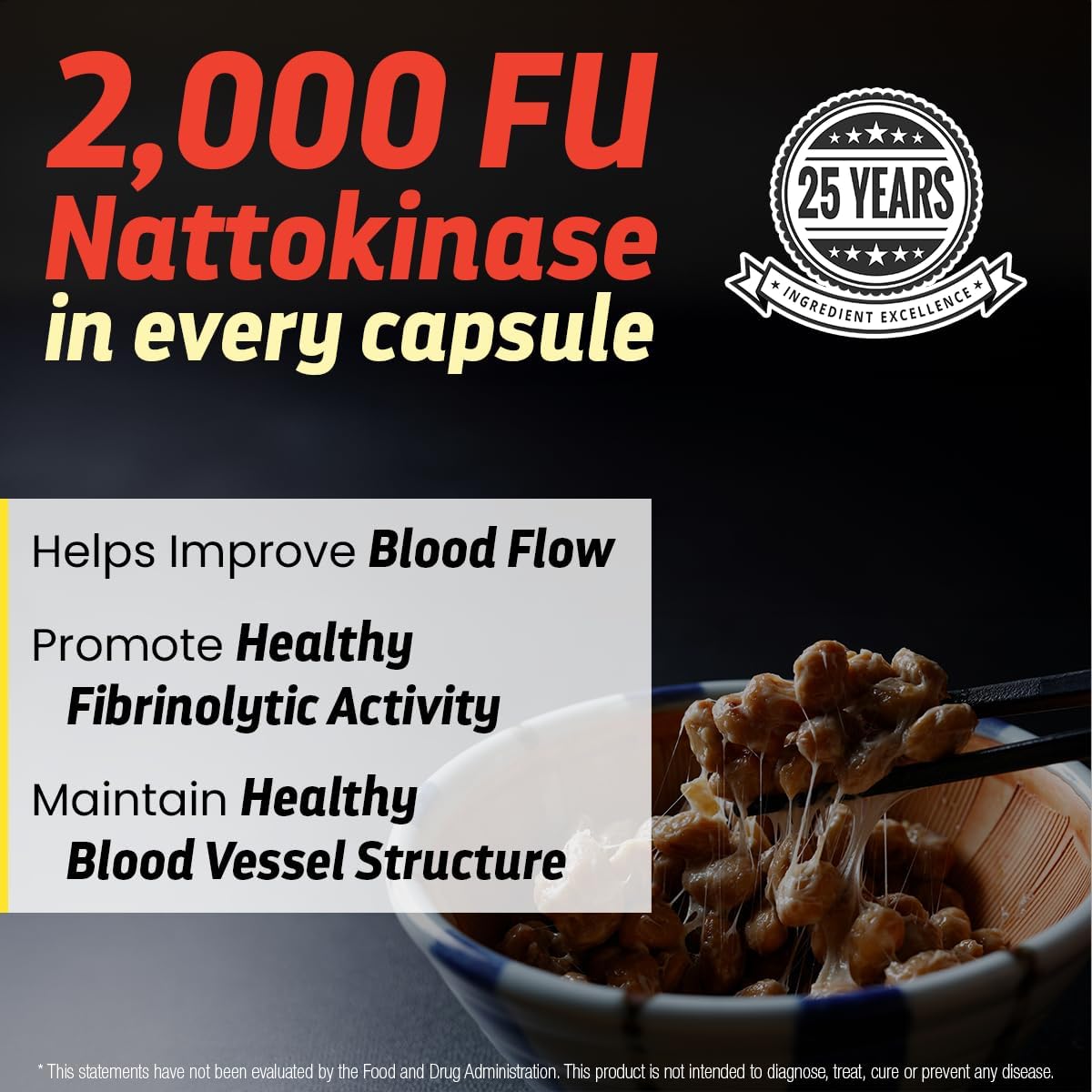 Dr’s Hope Nattokinase 2000 FU Capsules - Cardiovascular Support Supplement for Healthy Blood Circulation - Non-GMO, Gluten-Free, 90 Veggie Caps - USA Made