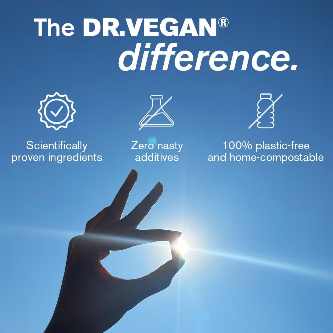 DR.VEGAN UltraEnergy B Vitamin Complex Capsules - Vegan Friendly, High Strength Formula with B12, Choline, Biotin, Folate - 30 Count