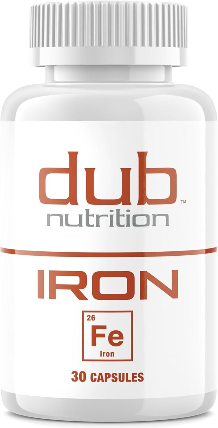 Dub Nutrition Iron Supplement - High Absorption, Gentle on Stomach - No Nausea, No Fillers - Clean Gelatin Capsules - Supports Daily Nutritional Needs - 30 Capsules