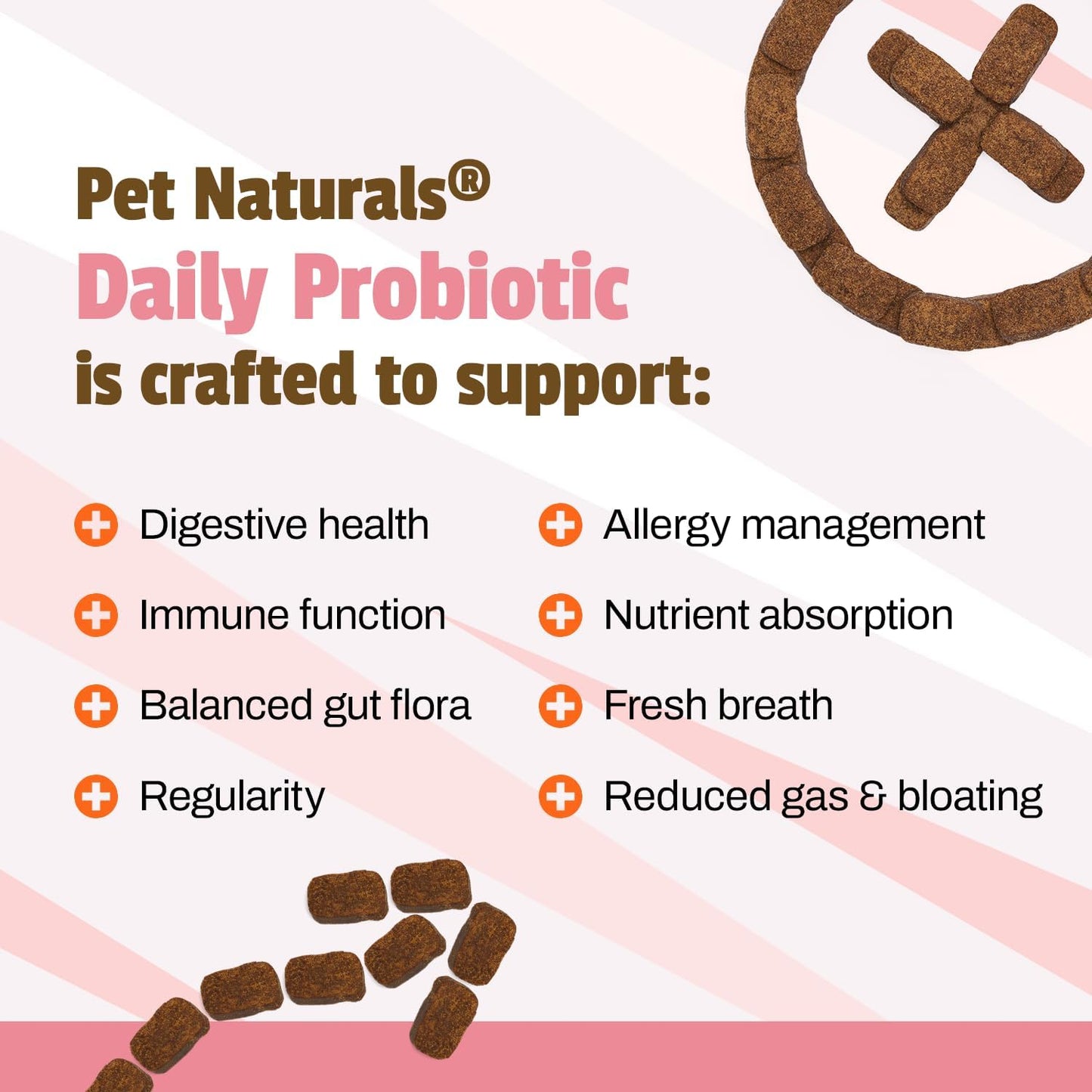 Duck Flavored Dog Probiotic Chews - 120M CFUs for Digestive and Immune Health, Diarrhea, Allergies.