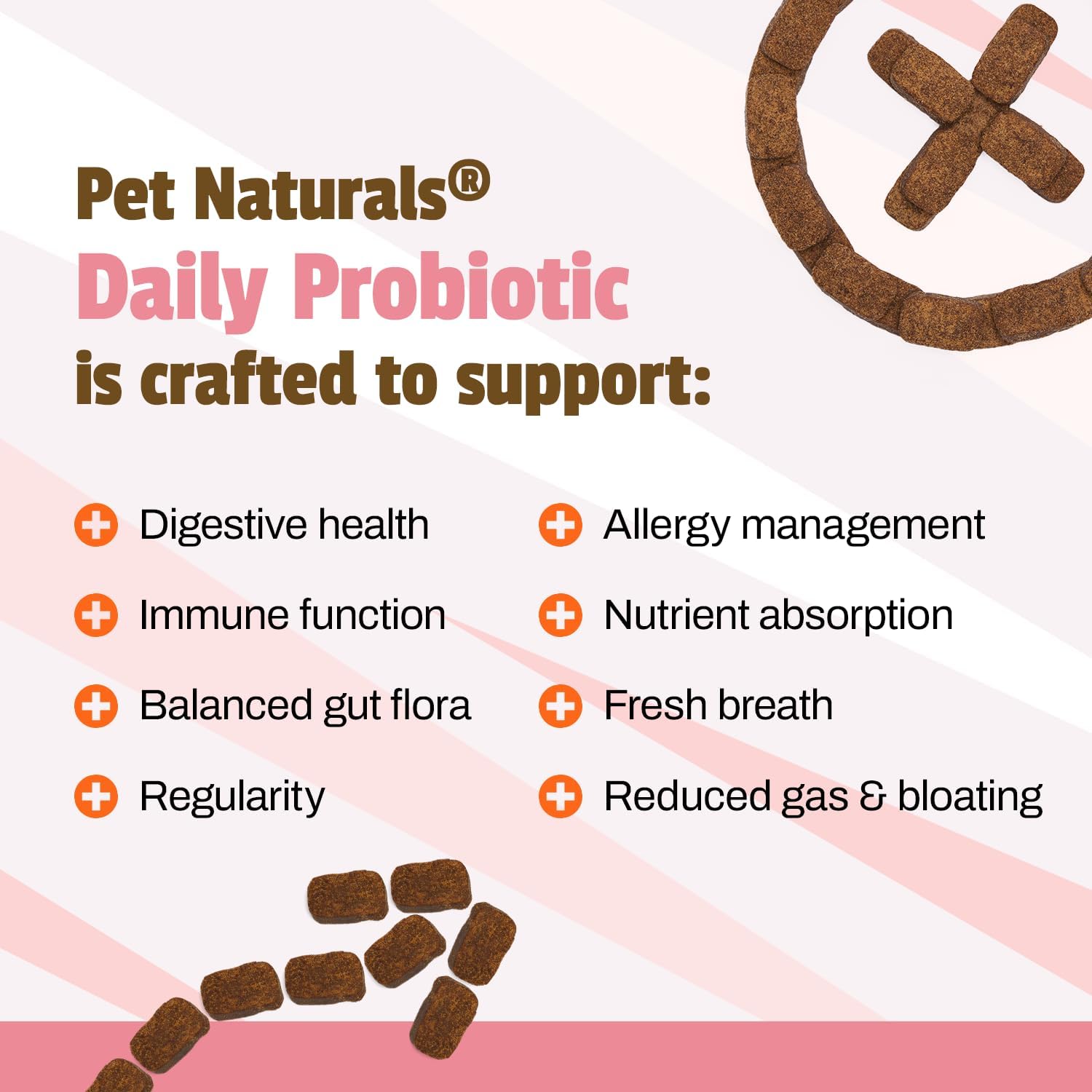 Duck Flavored Dog Probiotic Chews - 120M CFUs for Digestive and Immune Health, Diarrhea, Allergies.