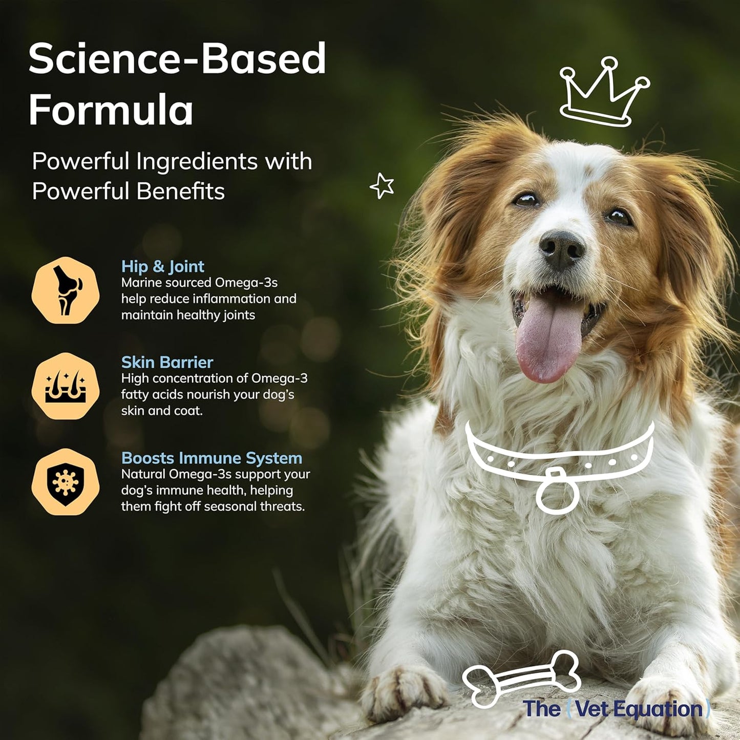 Duck-Flavored Omega Multifunctional Chews for Dogs - 90 Count with Marine Sourced Omega-3s for Joint, Skin, Coat, & Immune Health