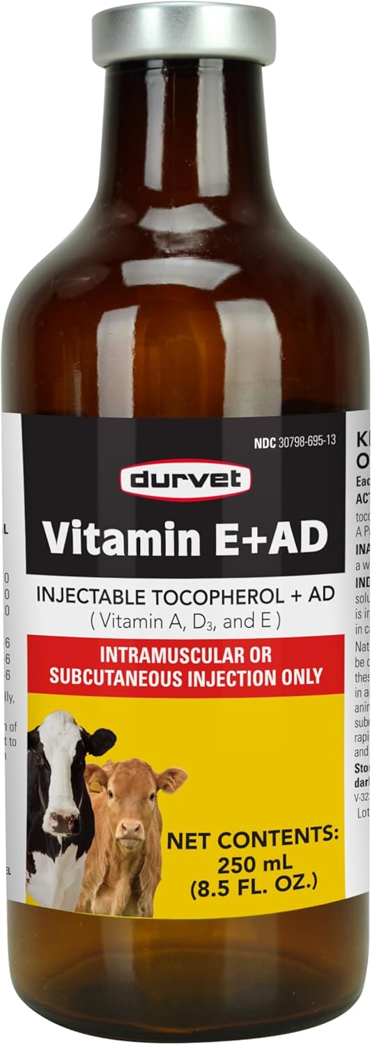 Durvet 090160 Vitamin E and Ad Yellow Liquid Supplement - 250ml