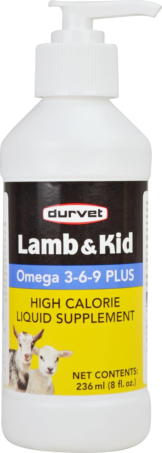 Durvet Lamb and Kid Omega 3-6-9 Plus Supplement - 8 Ounce Bottle