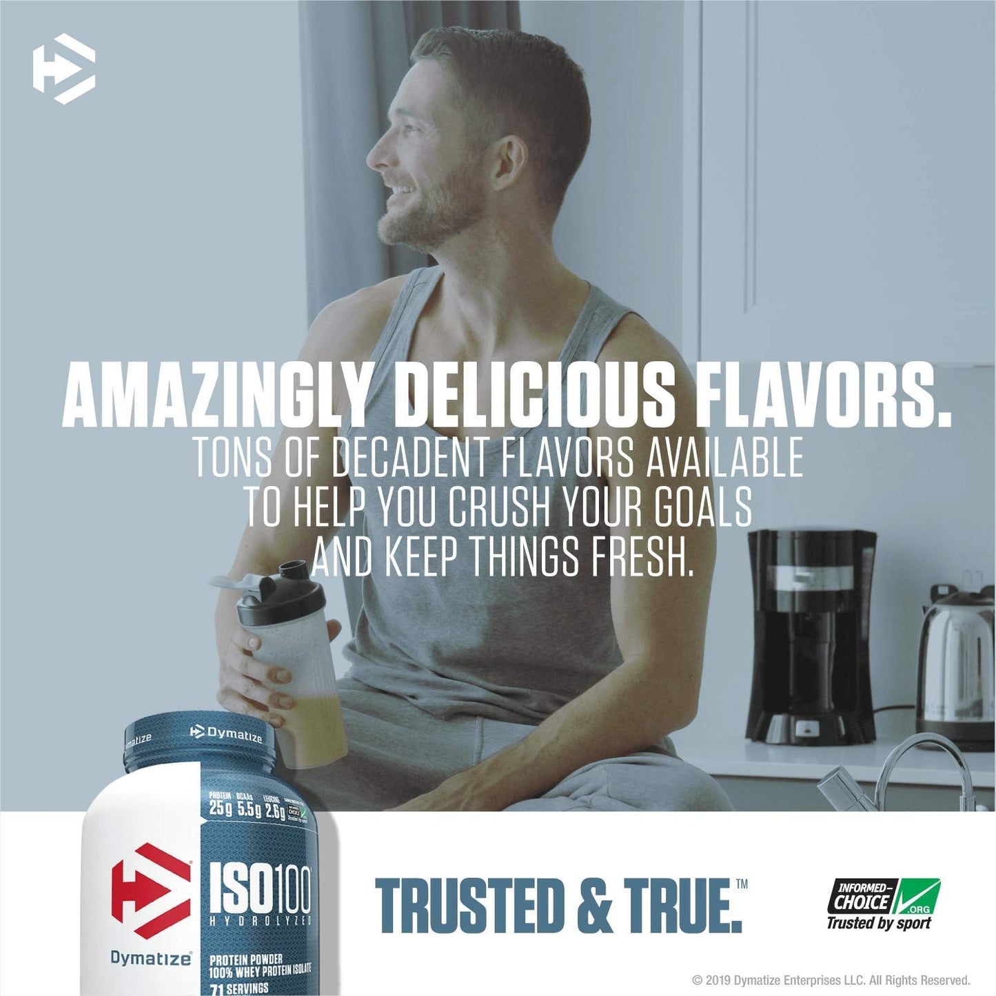 Dymatize ISO100 Hydrolyzed Protein Powder - White Gourmet Vanilla Flavor - 25.6 oz Size