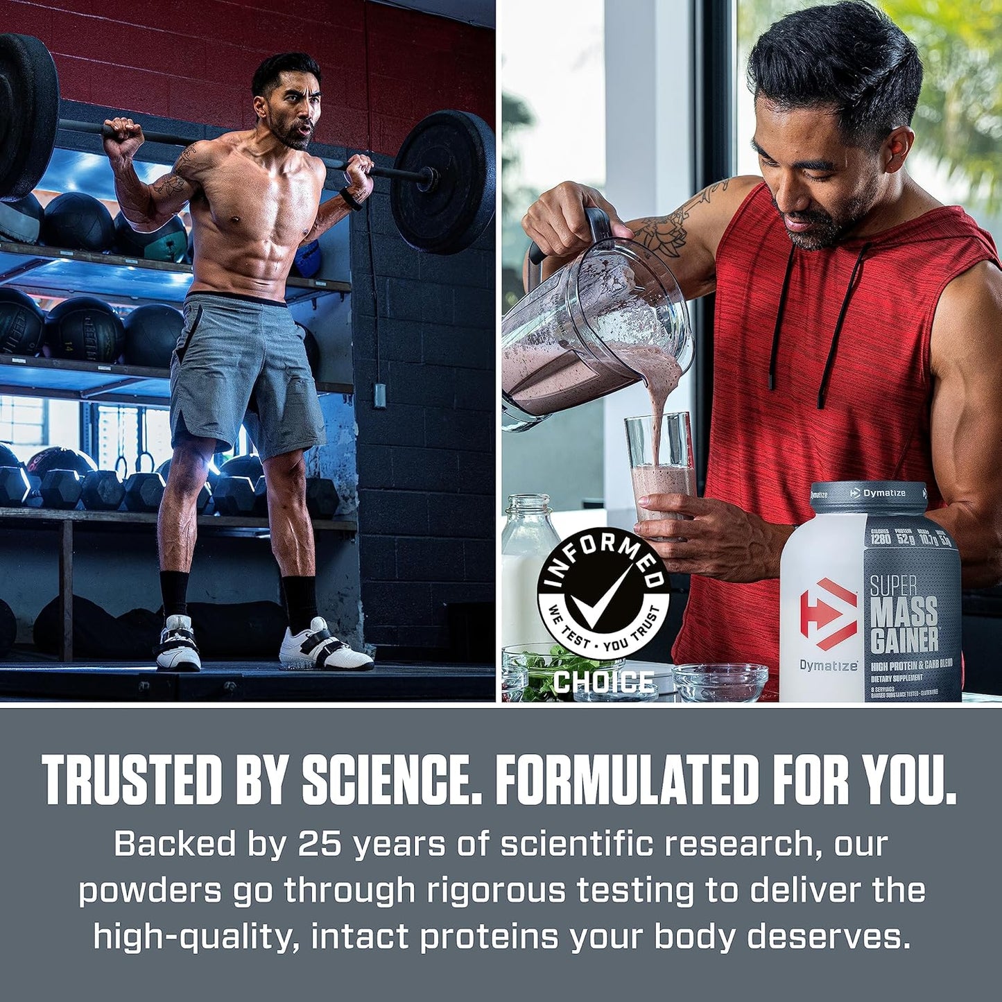 Dymatize Super Mass Gainer Protein Powder, 1280 Calories, 52g Protein, 10.7g BCAAs, Delicious Vanilla Flavor, 6lb Pack - Build Strength and Size Rapidly