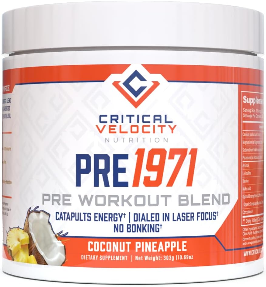 Dynamic Blend Pre-Workout Supplement for Enhanced Energy, Focus, and Endurance - Coconut Pineapple Flavor - 30 Servings