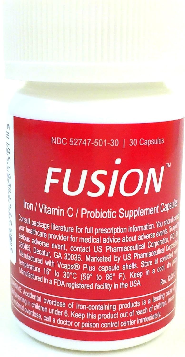 Eaasok Fusion Iron Supplement with Ferrous Fumarate, Polysaccharide Iron Complex, Probiotics, and Vitamin C for Boosting Iron Levels