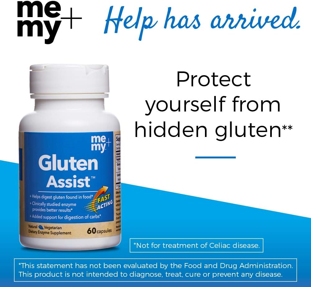 Eaasok Me and My - Gluten Assist Capsules, Support for Gluten-Free Living, 60 Count
