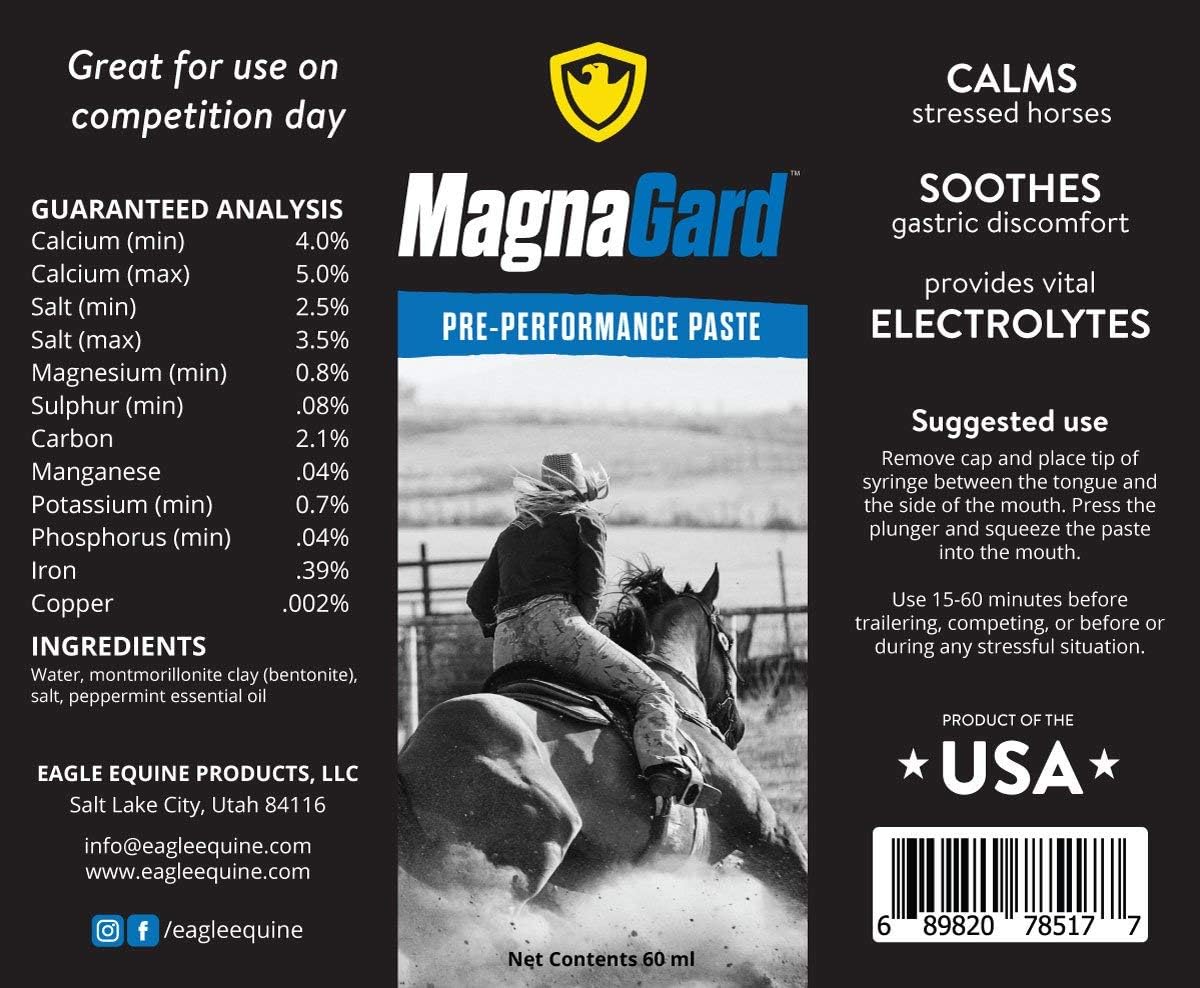 Eagle Equine MagnaGard Pre-Performance Calming Paste - Natural Gastric Support for Horses (6 Pack)
