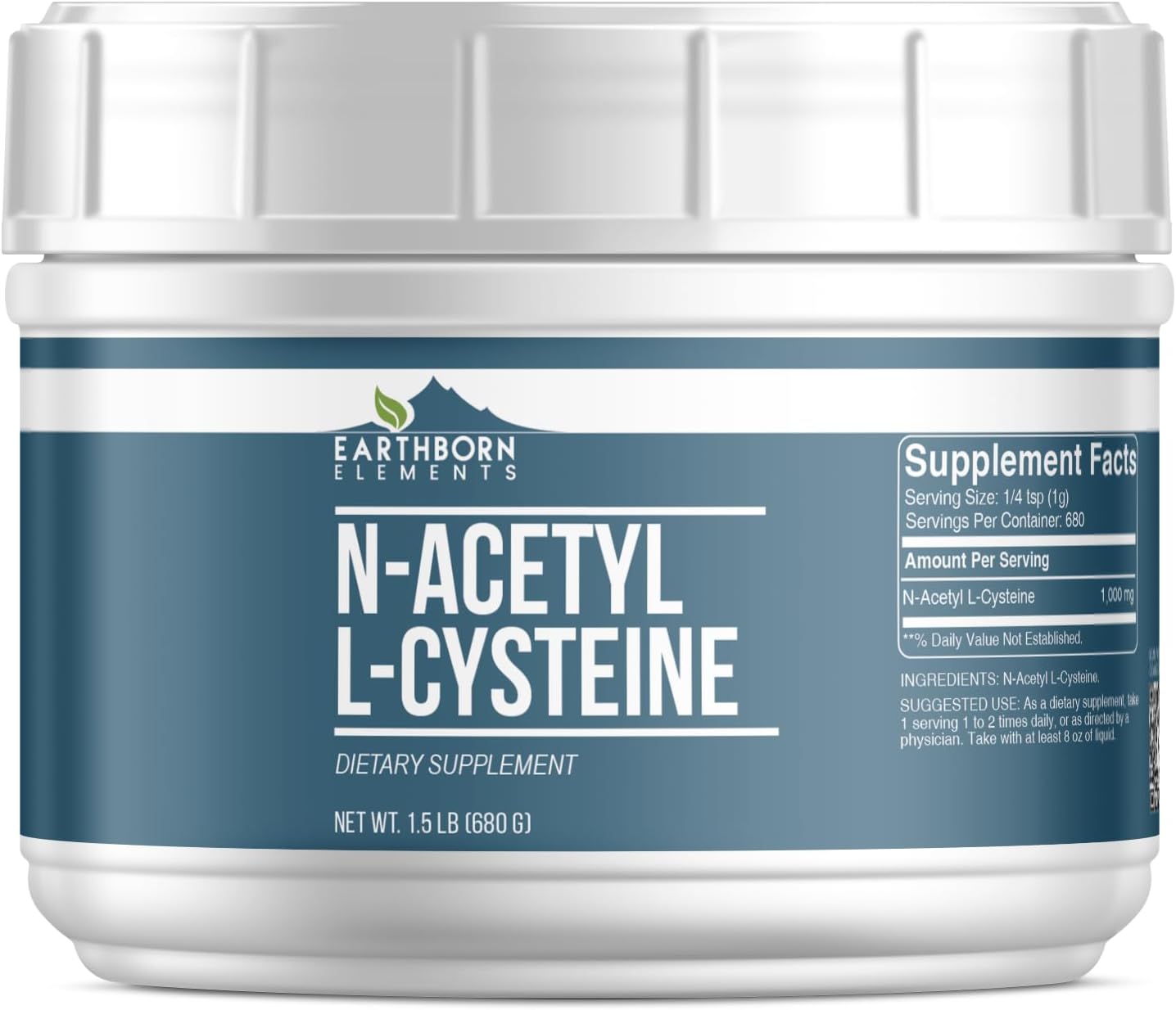 Earthborn Elements N-Acetyl L-Cysteine 1.5 lb Tub - Dietary Supplement