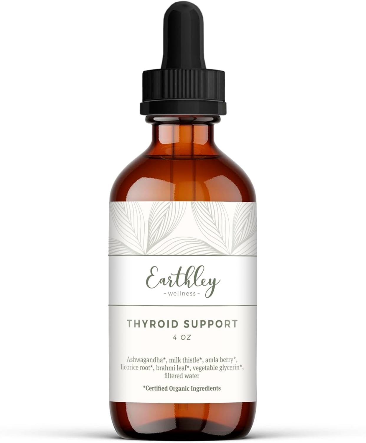 Earthley Wellness Thyroid Support - Enhances Energy, Supports Brain Health & Overall Wellbeing - 4oz