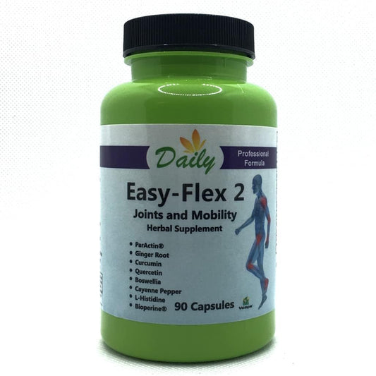 Easy-Flex 2™ Daily Supplement with Andrographis Paniculata, Boswellia, Curcumin, Quercetin, Ginger Root, and Cayenne Pepper - 90 Capsules