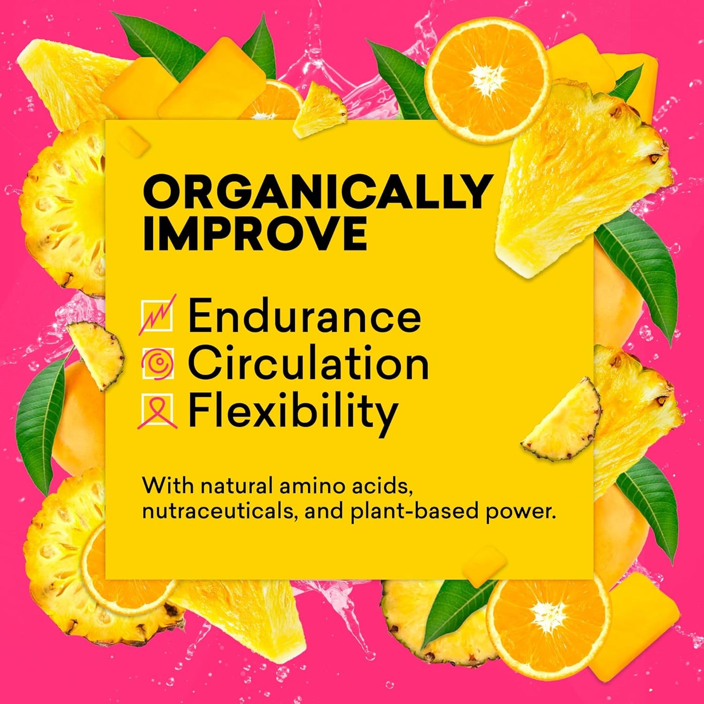 EBOOST POW Natural Pre Workout Powder - Tropical Punch Flavor - Performance & Energy Boost for Men and Women - Non-GMO & Gluten-Free - 20 Servings