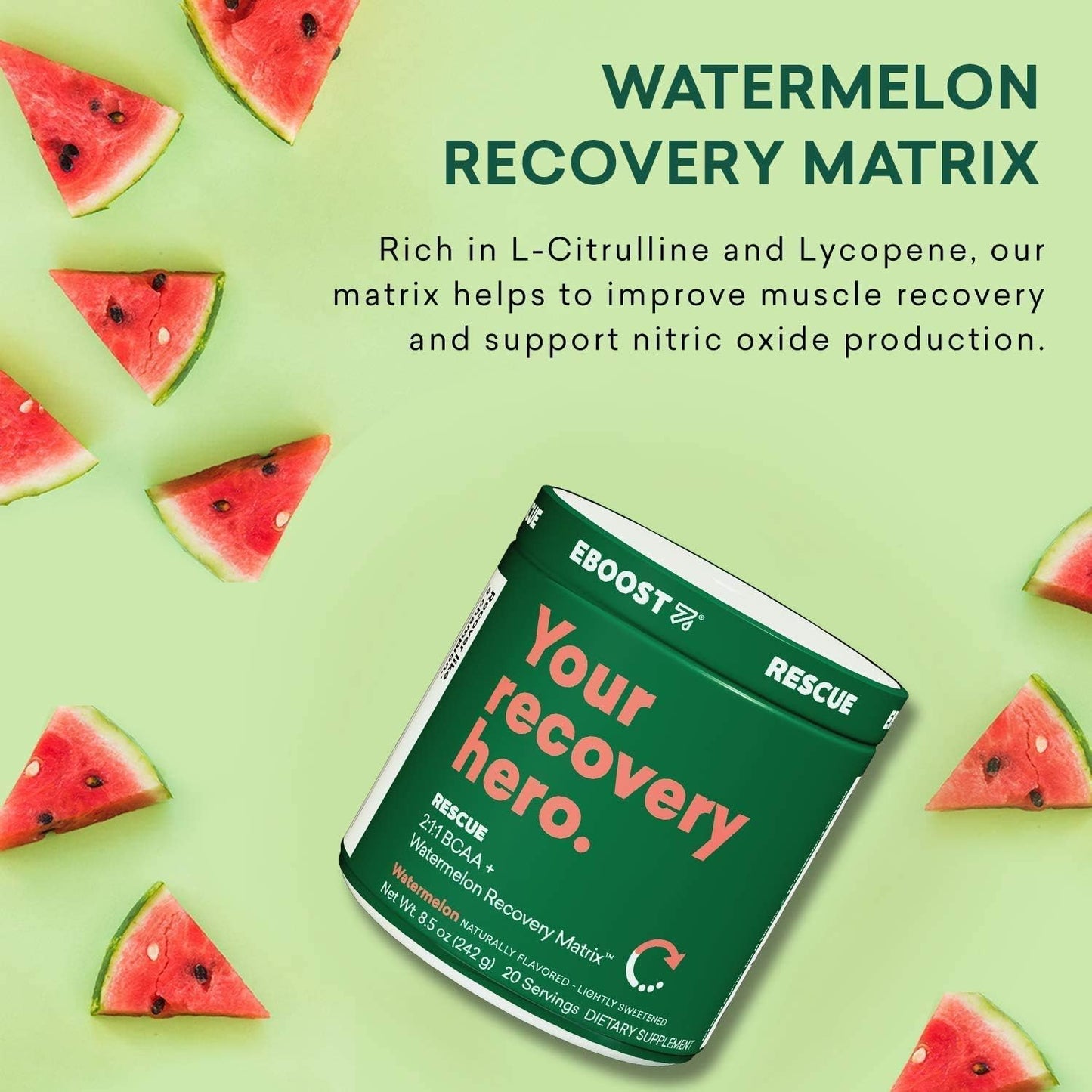 EBOOST POW Pre-Workout BCAA Bundle - Performance Powder for Energy, Recovery, Joint Mobility - Non-GMO, Gluten-Free