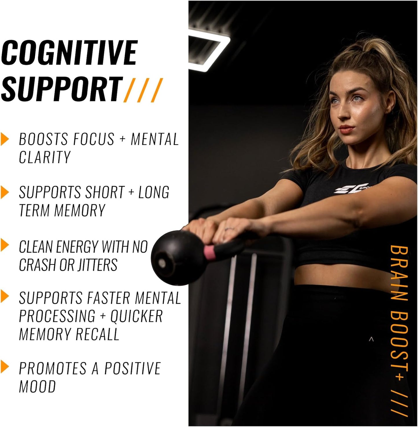 EC Sports Brain Boost Tropical Punch Nootropic Supplement with 18 Nootropics - Enhances Focus, Energy, and Performance - 30 Servings