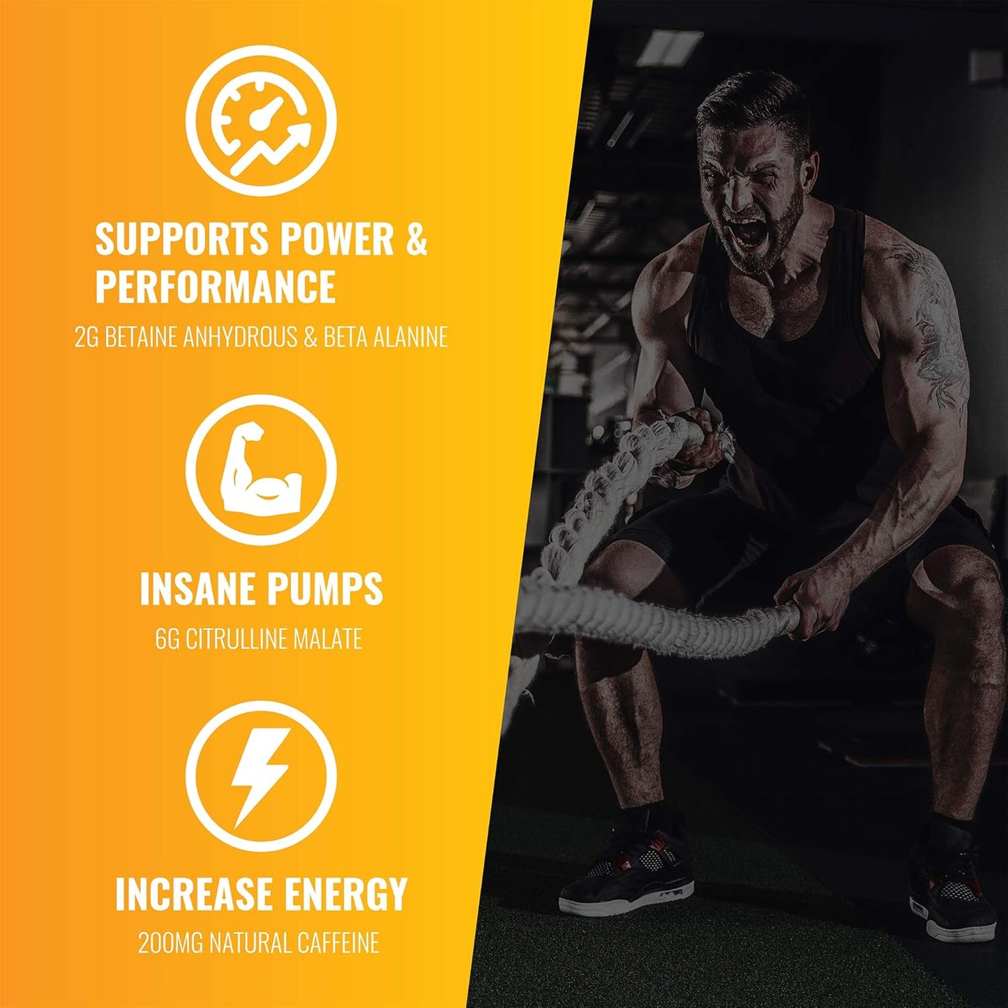 EC Sports OptiForce Tropical Blast Pre-Workout Powder - Clean Energy & Natural Caffeine for Endurance and Focus - 30 Servings