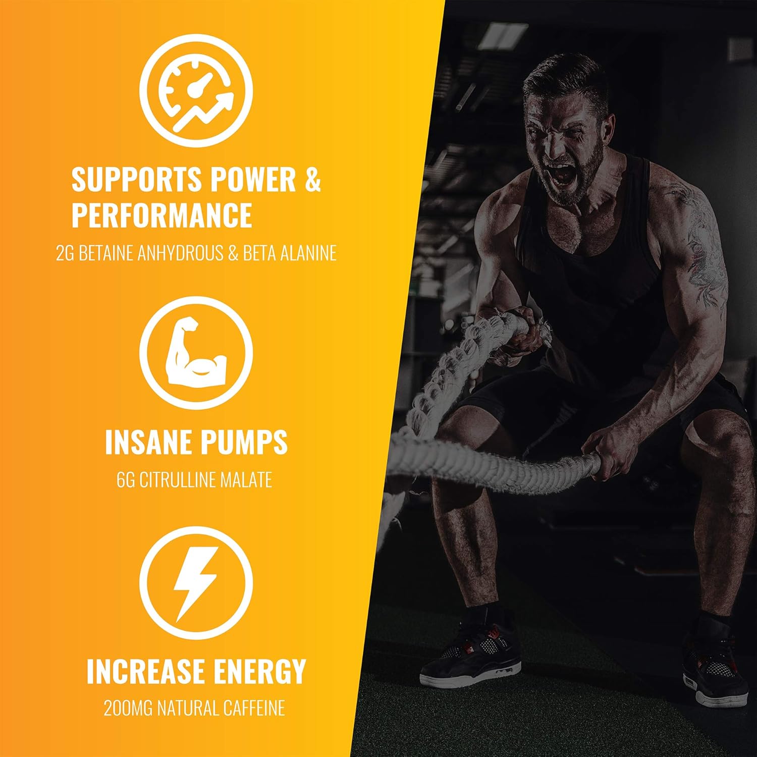 EC Sports OptiForce Tropical Blast Pre-Workout Powder - Clean Energy & Natural Caffeine for Endurance and Focus - 30 Servings